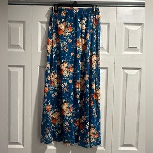 Xhileration Blue Floral Skirt